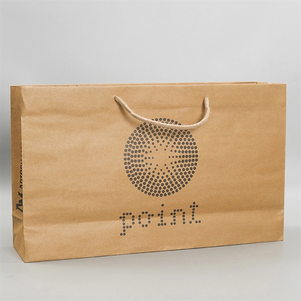 Custom Size Kraft Paper Bag W/ Handle - Custom Size Kraft Paper Bag W/ Handle - Image 3 of 4