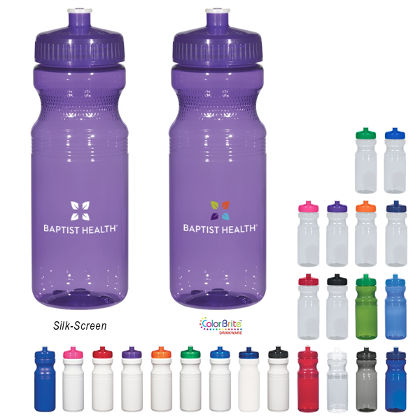 24 Oz. Poly-Clear™ Fitness Bottle - 24 Oz. Poly-Clear™ Fitness Bottle - Image 0 of 51