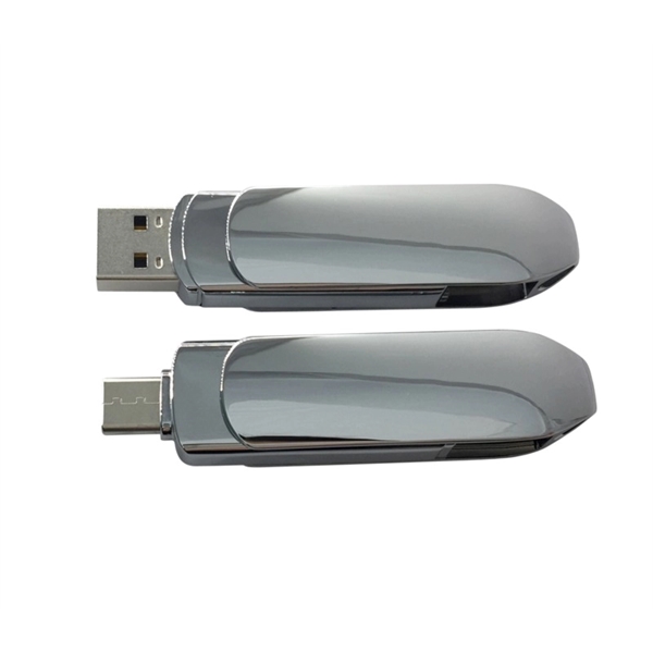 Electroplated Chrome Type-C USB Flash Drive - Electroplated Chrome Type-C USB Flash Drive - Image 1 of 6