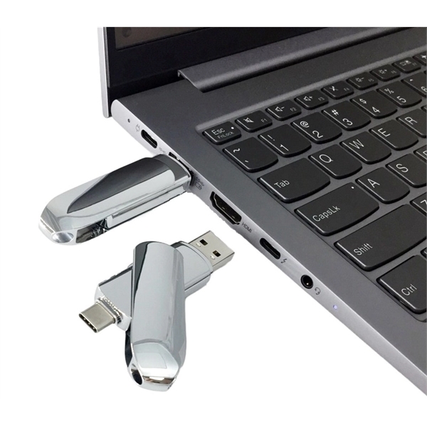 Electroplated Chrome Type-C USB Flash Drive - Electroplated Chrome Type-C USB Flash Drive - Image 5 of 6