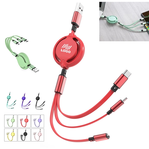 3-In-1 Multi Retractable Charging Cable - 3-In-1 Multi Retractable Charging Cable - Image 0 of 7