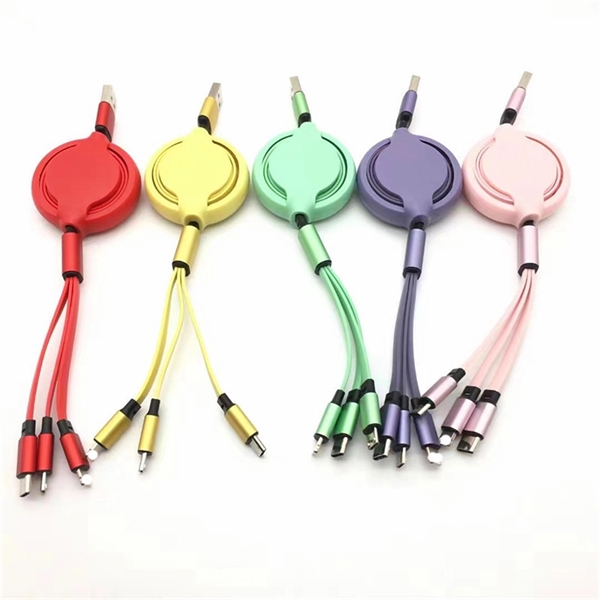 3-In-1 Multi Retractable Charging Cable - 3-In-1 Multi Retractable Charging Cable - Image 2 of 7