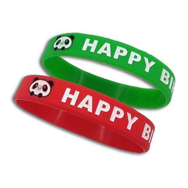 1/2" Debossed Color Filled Wristband-H - 1/2" Debossed Color Filled Wristband-H - Image 2 of 2