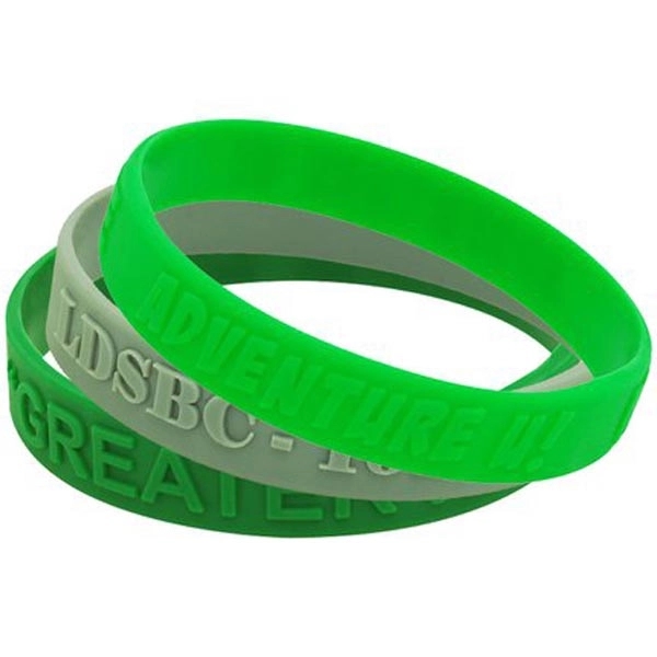 Embossed 1/2 inch Wristband - Embossed 1/2 inch Wristband - Image 1 of 2