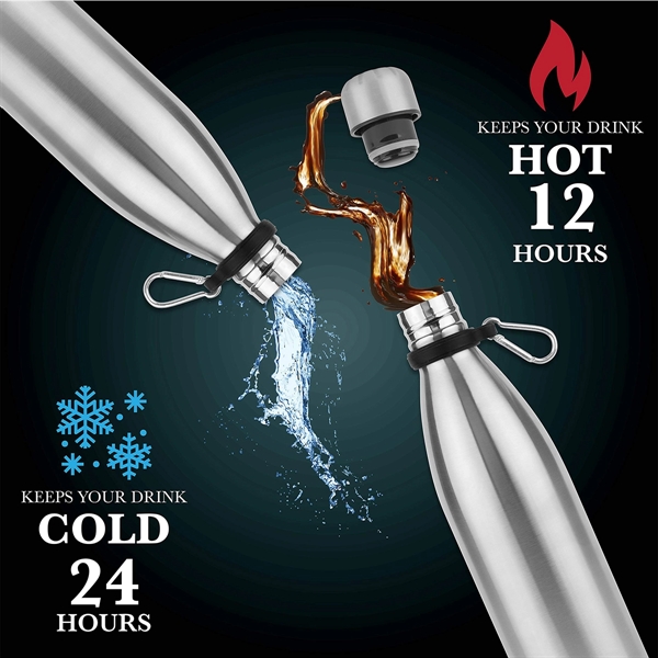 18Oz Stainless Steel Bottle With Hidden Compartment - 18Oz Stainless Steel Bottle With Hidden Compartment - Image 1 of 4