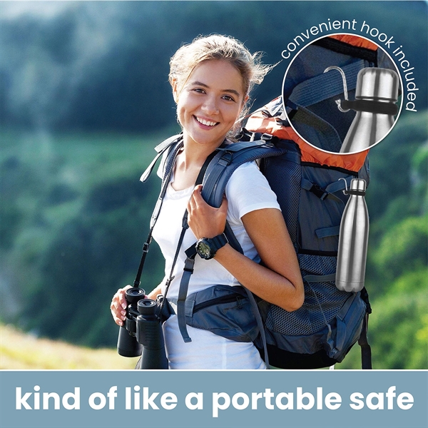 18Oz Stainless Steel Bottle With Hidden Compartment - 18Oz Stainless Steel Bottle With Hidden Compartment - Image 3 of 4