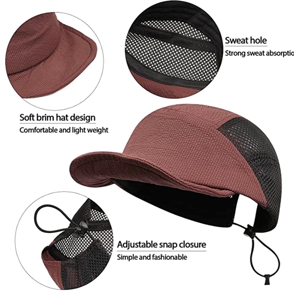 Mesh Short Brim Baseball Cap - Mesh Short Brim Baseball Cap - Image 3 of 3