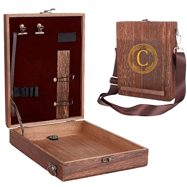 Multifunctional Wooden Crossbody Messenger Bag - Multifunctional Wooden Crossbody Messenger Bag - Image 0 of 3