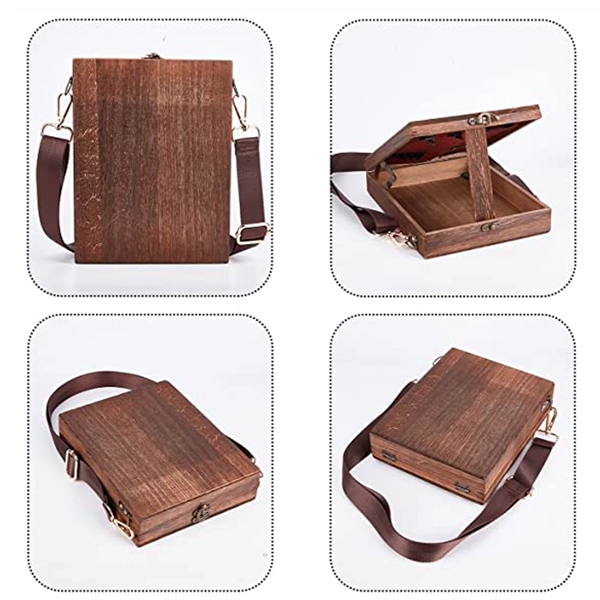 Multifunctional Wooden Crossbody Messenger Bag - Multifunctional Wooden Crossbody Messenger Bag - Image 2 of 3
