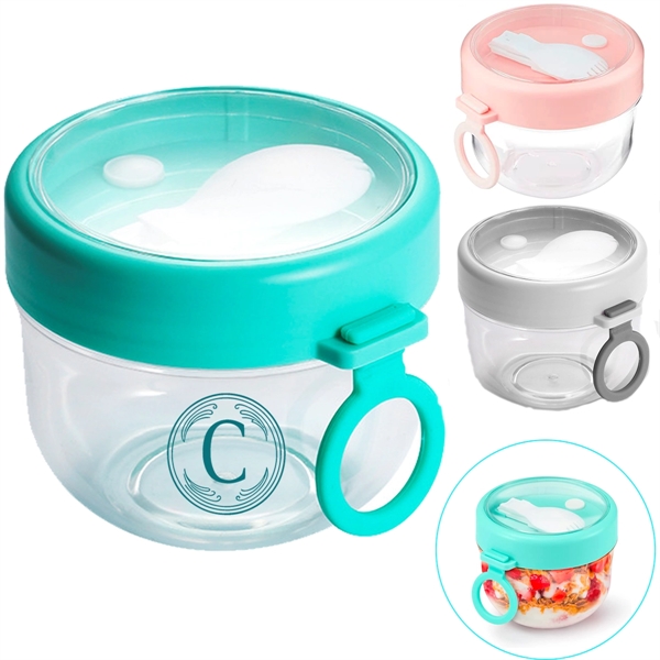 Plastic Overnight Oatmeal Cup - Plastic Overnight Oatmeal Cup - Image 0 of 2