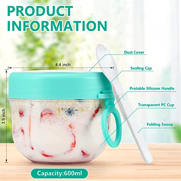 Plastic Overnight Oatmeal Cup - Plastic Overnight Oatmeal Cup - Image 1 of 2