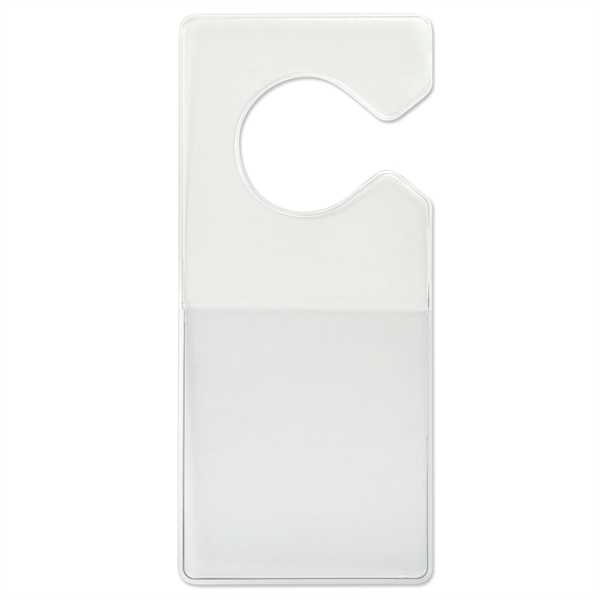 Vertical Large Cut-Out Clear Vinyl Vehicle Hang Tag Holders - Vertical Large Cut-Out Clear Vinyl Vehicle Hang Tag Holders - Image 1 of 2