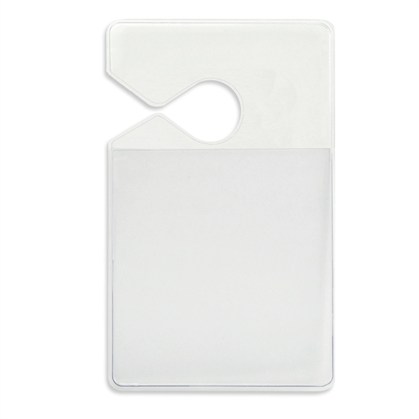 Clear Acetate Vertical Vehicle Hang Tag Holders, 2.63" x 3" - Clear Acetate Vertical Vehicle Hang Tag Holders, 2.63" x 3" - Image 1 of 2