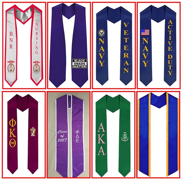 Honorary Graduation Stole - Full-Color Sublimation 72" - Honorary Graduation Stole - Full-Color Sublimation 72" - Image 1 of 2
