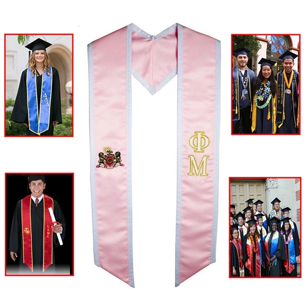 Honorary Graduation Stole Sewn Trim - Embroidery 60" - Honorary Graduation Stole Sewn Trim - Embroidery 60" - Image 0 of 2