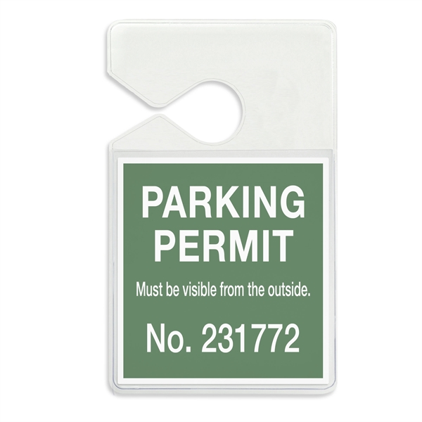 Clear Acetate Vertical Vehicle Hang Tag Holders, 2.63" x 3" - Clear Acetate Vertical Vehicle Hang Tag Holders, 2.63" x 3" - Image 0 of 2