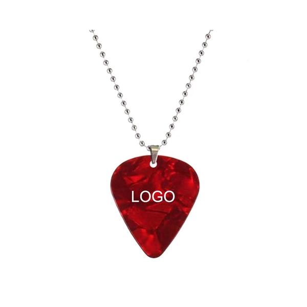 Plastic Guitar Pick Necklace - Plastic Guitar Pick Necklace - Image 0 of 1