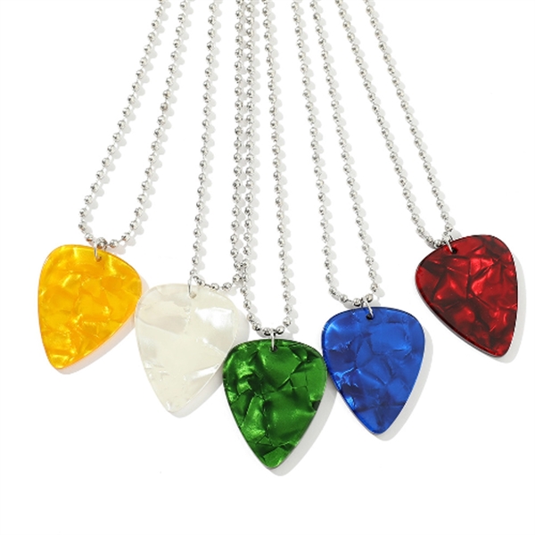 Plastic Guitar Pick Necklace - Plastic Guitar Pick Necklace - Image 1 of 1