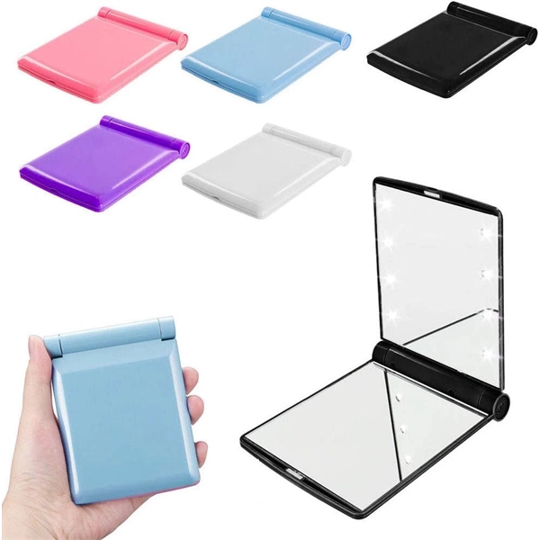LED Lighted Travel Makeup Mirror - LED Lighted Travel Makeup Mirror - Image 0 of 3