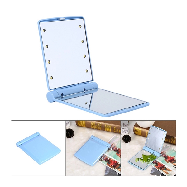 LED Lighted Travel Makeup Mirror - LED Lighted Travel Makeup Mirror - Image 1 of 3