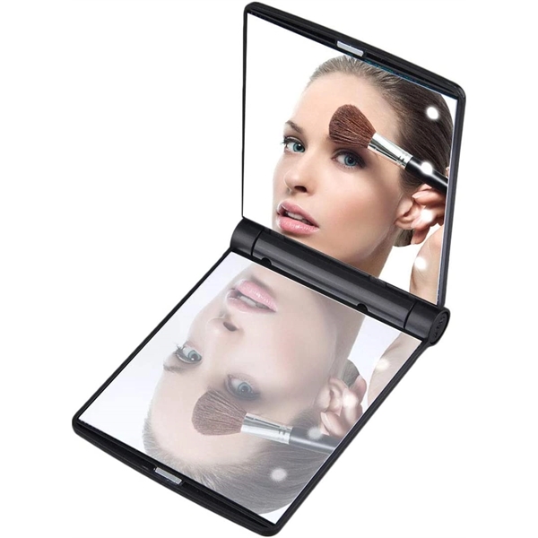 LED Lighted Travel Makeup Mirror - LED Lighted Travel Makeup Mirror - Image 3 of 3