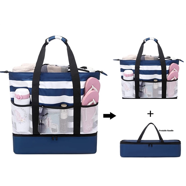 Beach Tote Bag with Cooler - Beach Tote Bag with Cooler - Image 0 of 3