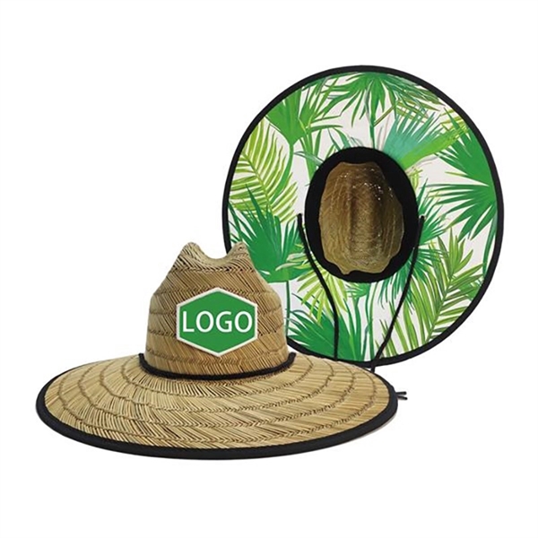 Beach Sun Straw Hat with logo - Beach Sun Straw Hat with logo - Image 5 of 5