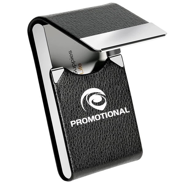 Custom Logo Pocket Slim PU Leather Business Card Holders - Custom Logo Pocket Slim PU Leather Business Card Holders - Image 0 of 5