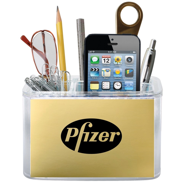 Desk26 Organizer with Metallic Insert - Made in the USA - Desk26 Organizer with Metallic Insert - Made in the USA - Image 1 of 5