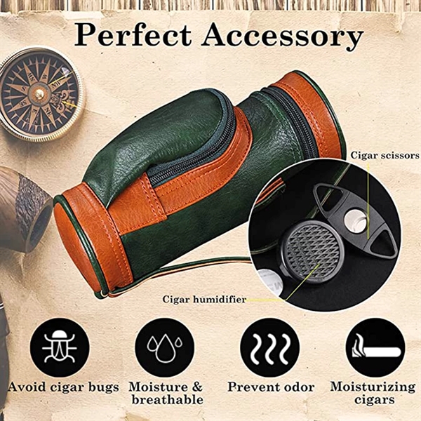 Golf Bag With Cigar Cutter And Humidifier - Golf Bag With Cigar Cutter And Humidifier - Image 1 of 2