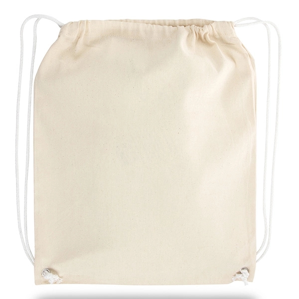 Cotton Drawstring Backpack 8 OZ - Cotton Drawstring Backpack 8 OZ - Image 1 of 1