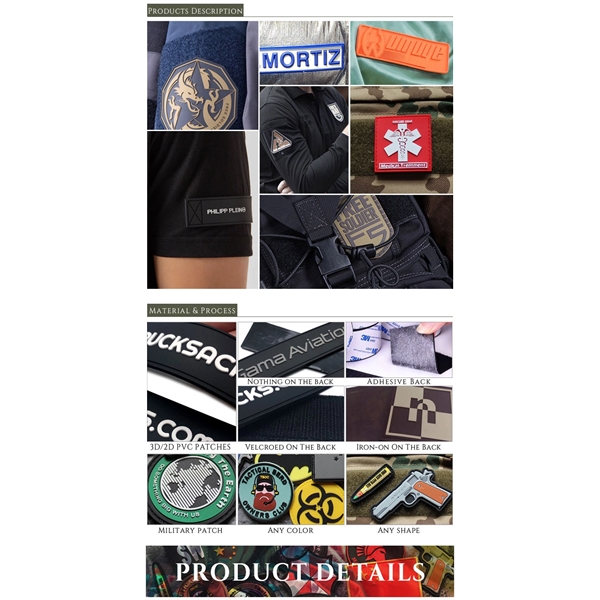 Full Color 3" Custom 3D PVC Patches - Full Color 3" Custom 3D PVC Patches - Image 1 of 8