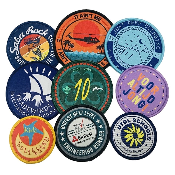 Custom Woven Patches with Heat-sealed adhesive backing - Custom Woven Patches with Heat-sealed adhesive backing - Image 3 of 4