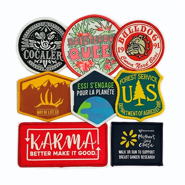 Custom Woven Patches with Heat-sealed adhesive backing - Custom Woven Patches with Heat-sealed adhesive backing - Image 0 of 4