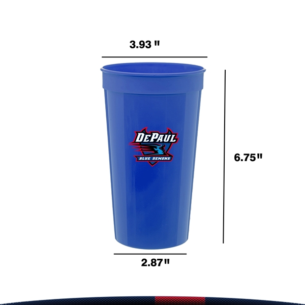 32 oz. Murte Plastic Stadium Cups - 32 oz. Murte Plastic Stadium Cups - Image 2 of 7