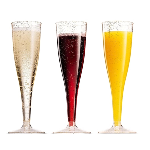 4.5Oz Plastic Champagne Flutes Disposable - 4.5Oz Plastic Champagne Flutes Disposable - Image 1 of 6