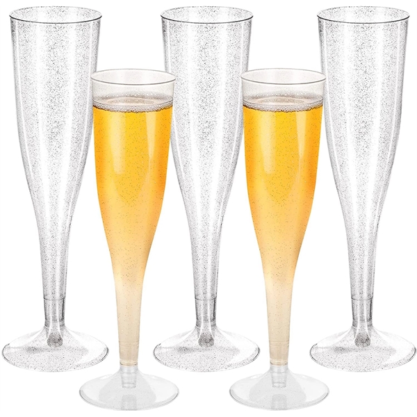 4.5Oz Plastic Champagne Flutes Disposable - 4.5Oz Plastic Champagne Flutes Disposable - Image 3 of 6