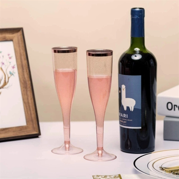 6.5 Oz Disposable Plastic Champagne Flutes - 6.5 Oz Disposable Plastic Champagne Flutes - Image 4 of 4