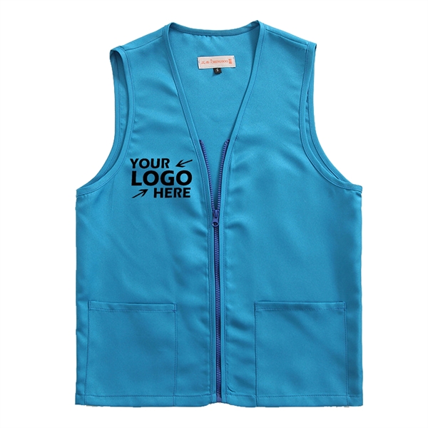 V Neckline Zipper Advertising Vest - V Neckline Zipper Advertising Vest - Image 0 of 3