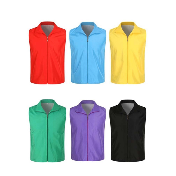 V Neckline Zipper Advertising Vest - V Neckline Zipper Advertising Vest - Image 2 of 3