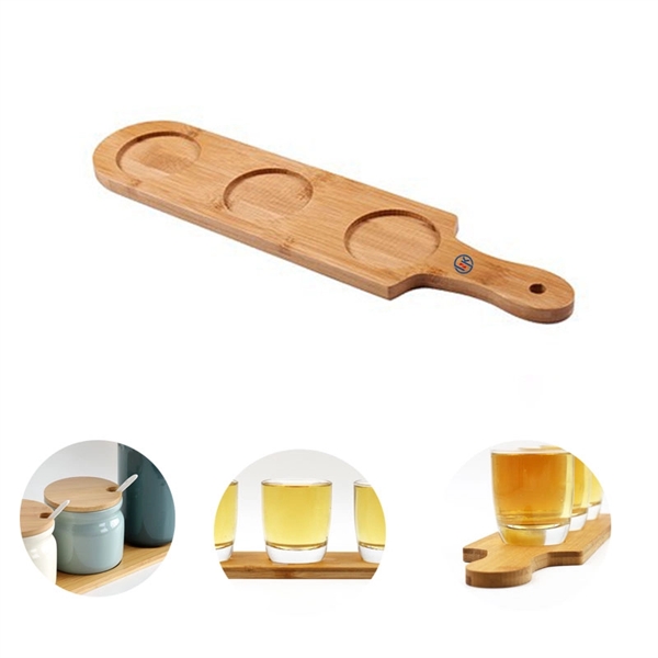 2.7" Dia Base Flight Serving Paddles (Square 3 Slots, 1) - 2.7" Dia Base Flight Serving Paddles (Square 3 Slots, 1) - Image 0 of 1
