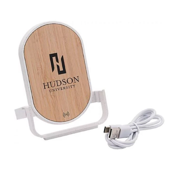 Qi Certified Bamboo Phone Charger Stand - Qi Certified Bamboo Phone Charger Stand - Image 0 of 0