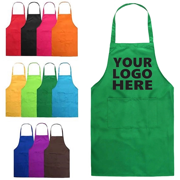 Unisex Plain Apron With Front Pocket - Unisex Plain Apron With Front Pocket - Image 0 of 0