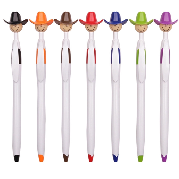 Retractable Cowboy Smile Pen - Retractable Cowboy Smile Pen - Image 0 of 4