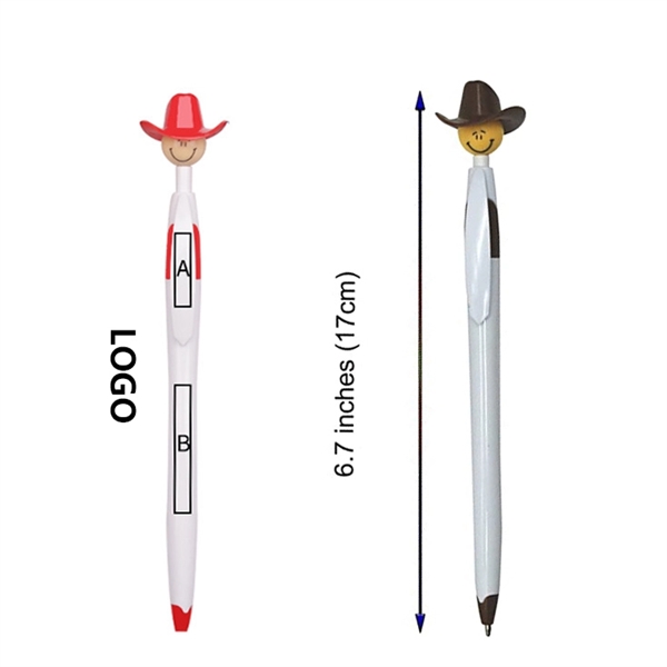 Retractable Cowboy Smile Pen - Retractable Cowboy Smile Pen - Image 2 of 4