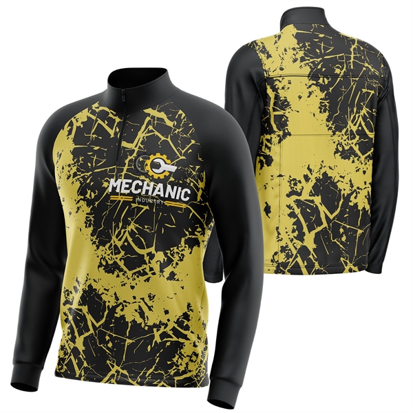 Unisex 180 GSM Jersey Knit Cotton Feel Sublimation Quarter - Unisex 180 GSM Jersey Knit Cotton Feel Sublimation Quarter - Image 0 of 2