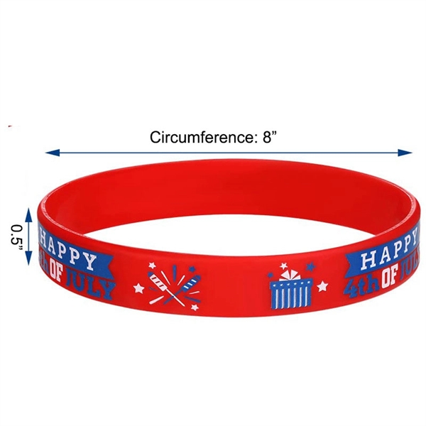4th of July American Flag Silicone Bracelet - 4th of July American Flag Silicone Bracelet - Image 3 of 3