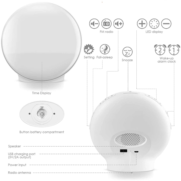 Wake Up Light Sunrise Alarm Clock - Wake Up Light Sunrise Alarm Clock - Image 1 of 1