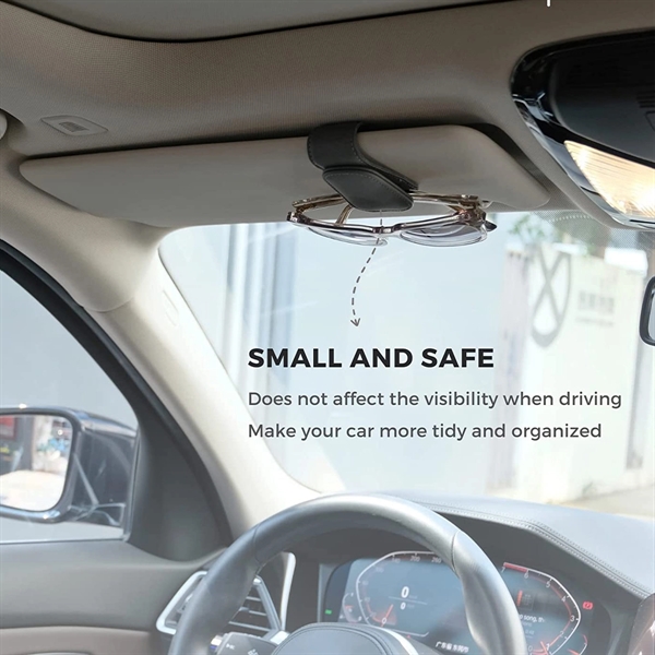Magnetic PU Leather Car Sunglass Holder - Magnetic PU Leather Car Sunglass Holder - Image 3 of 3