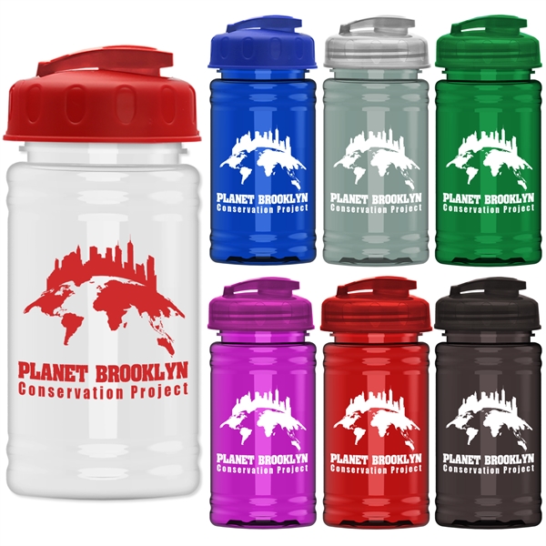 UpCycle - Mini 16 oz. rPet Sports Bottle with USA Flip Lid - UpCycle - Mini 16 oz. rPet Sports Bottle with USA Flip Lid - Image 0 of 24